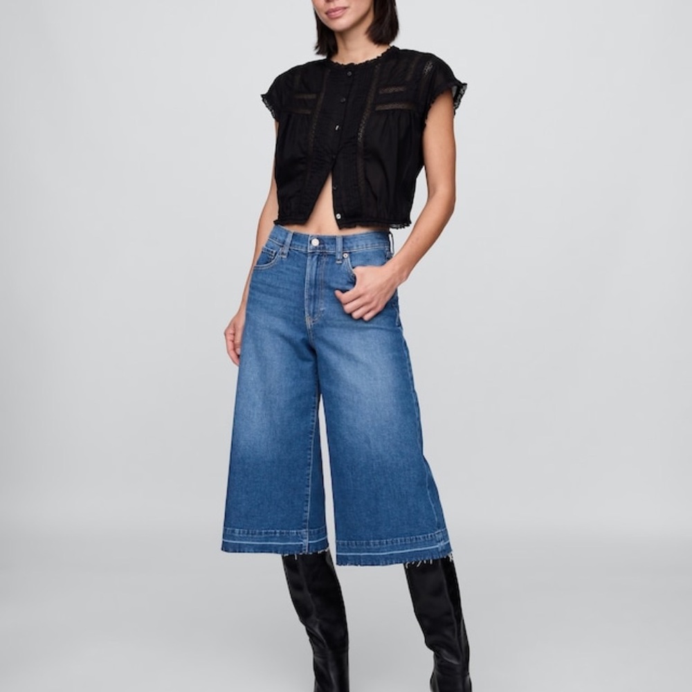 Gap High Rise Denim Culotte Jeana
